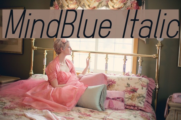 MindBlue Italic Font examples
