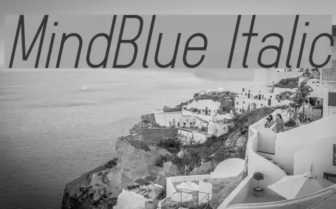 MindBlue Italic Font examples