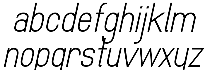MindBlue Italic Font LOWERCASE