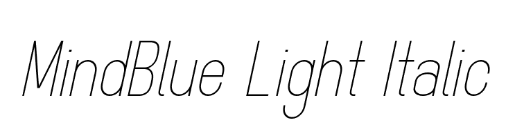 MindBlue Light Italic Font