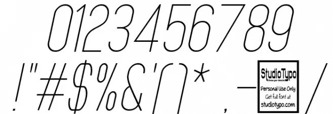 MindBlue Light Italic Font OTHER CHARS