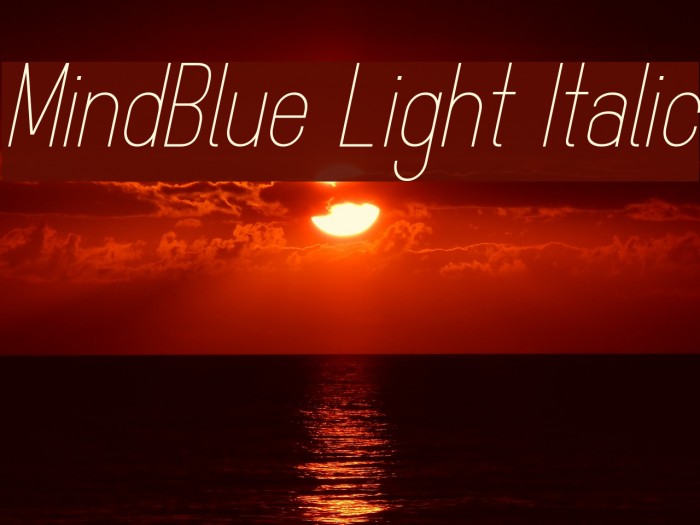 MindBlue Light Italic Font examples