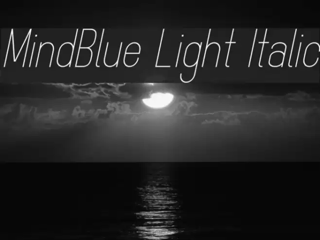 MindBlue Light Italic Font examples