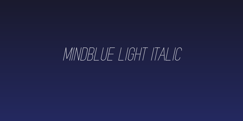 MindBlue Light Italic Social Header