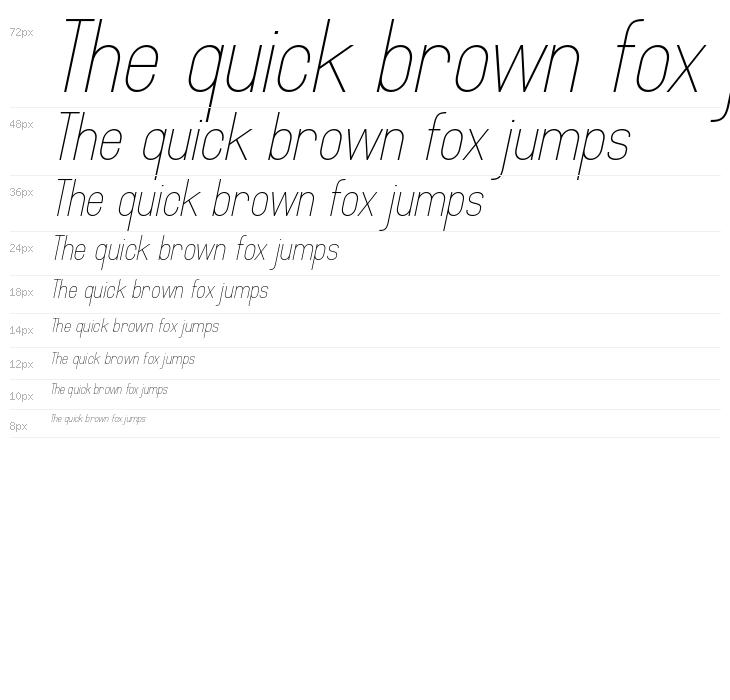 MindBlue Light Italic Waterfall