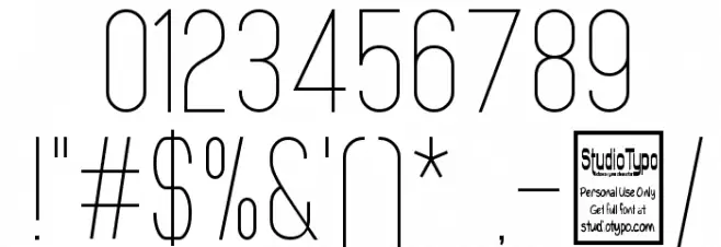 MindBlue Light Font OTHER CHARS