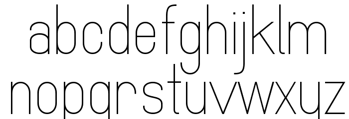 MindBlue Light Font LOWERCASE