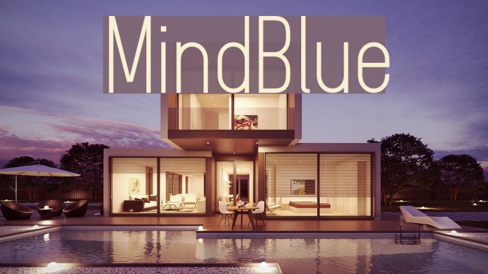 MindBlue Font examples