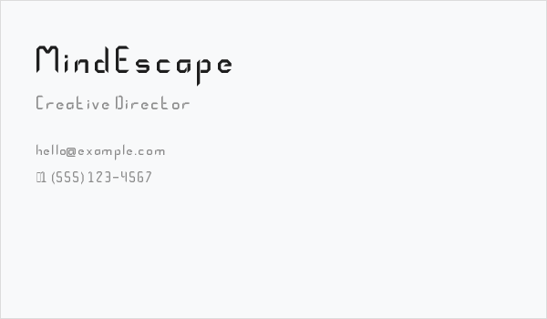 MindEscape Business Card