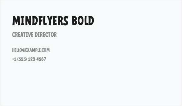 Mindflyers Bold Business Card