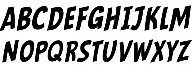 Mindflyers Comics Italic Caratteri MINUSCOLO
