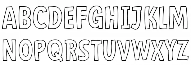 Mindflyers Outline Schriftart Groß