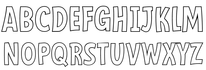 Mindflyers Outline Font LOWERCASE