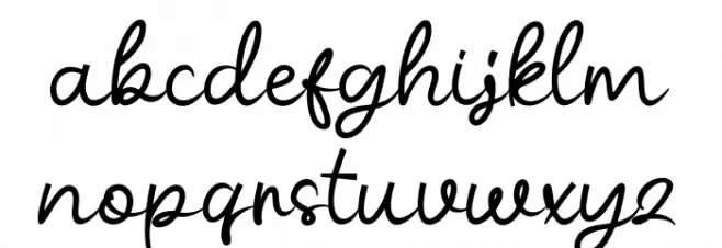 Mindglow फ़ॉन्ट लोअरकेस