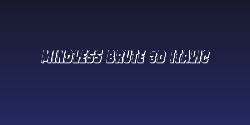 Mindless Brute 3D Italic Social Header