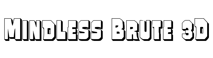 Mindless Brute 3D Font