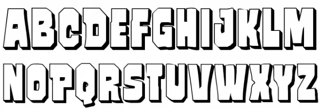 Mindless Brute 3D Polices MAJUSCULES