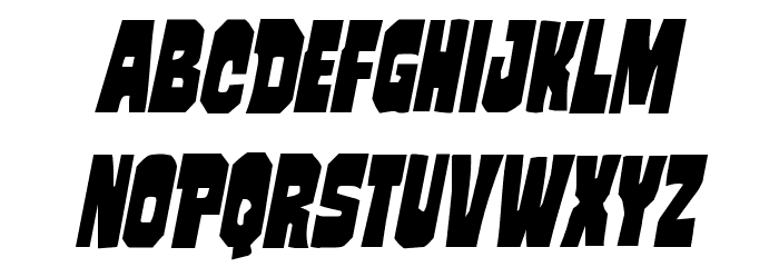 Mindless Brute Condensed Italic Font LOWERCASE