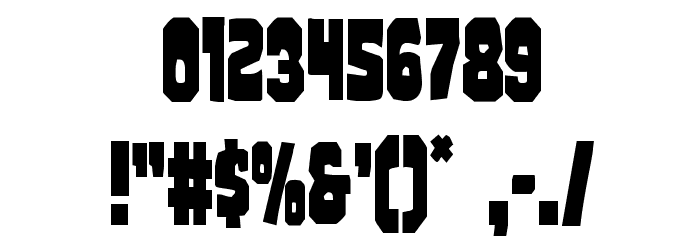 Mindless Brute Condensed Font OTHER CHARS