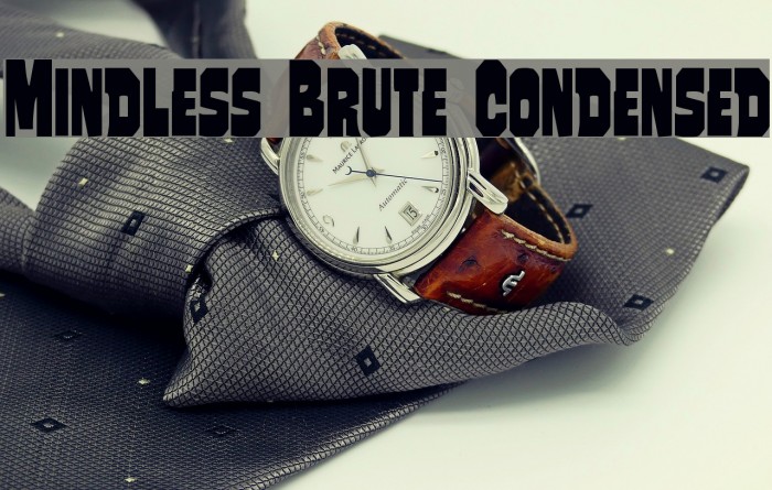 Mindless Brute Condensed Font examples
