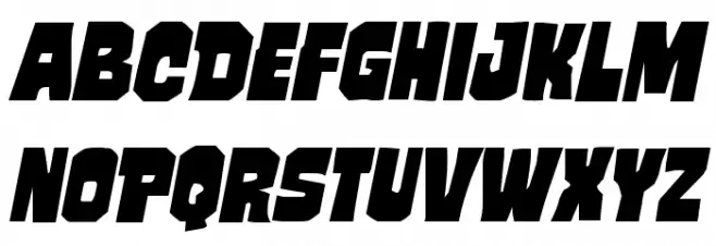 Mindless Brute Expanded Italic Шрифта ВЕРХНИЙ