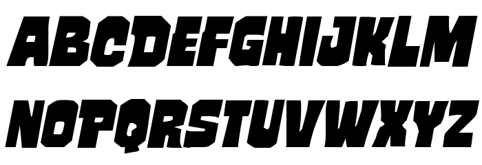 Mindless Brute Expanded Italic Font LOWERCASE