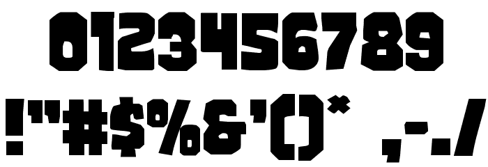 Mindless Brute Expanded Font OTHER CHARS