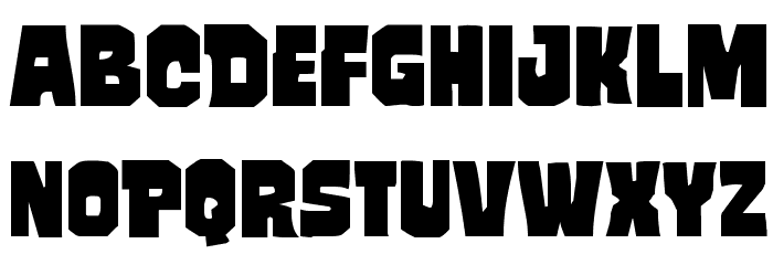 Mindless Brute Expanded Font LOWERCASE