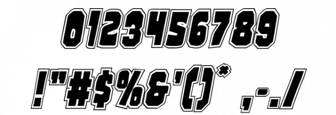 Mindless Brute Poster Italic Font OTHER CHARS