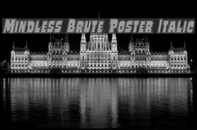 Mindless Brute Poster Italic Font examples
