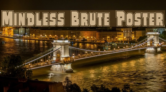 Mindless Brute Poster Font examples