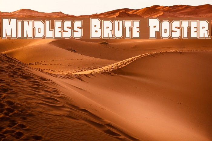 Mindless Brute Poster Font examples