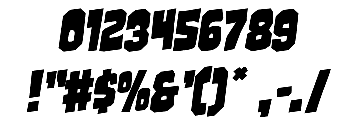 Mindless Brute Rotalic Font OTHER CHARS