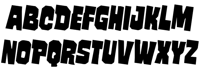 Mindless Brute Rotated 2 Font LOWERCASE