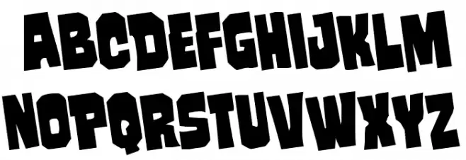 Mindless Brute Rotated Font Litere mici