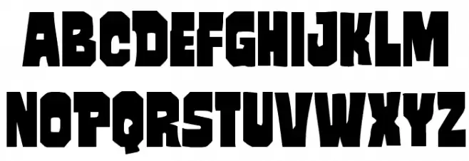 Mindless Brute Staggered Schriftart Groß