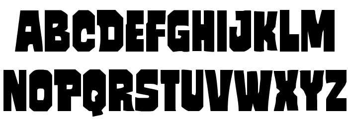 Mindless Brute Staggered Font LOWERCASE