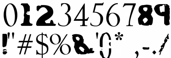 Mindless Self Indulgence Font OTHER CHARS