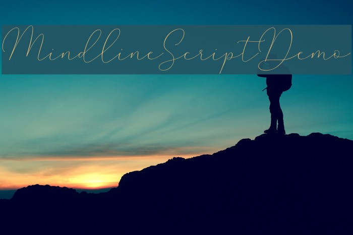 MindlineScriptDemo Font examples