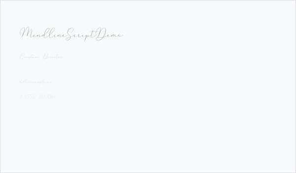 MindlineScriptDemo Business Card
