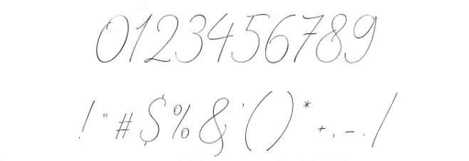 MindlineSlantDemo Font OTHER CHARS