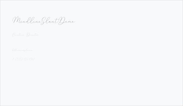 MindlineSlantDemo Business Card