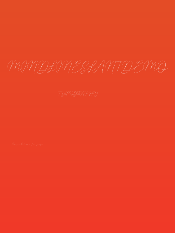 MindlineSlantDemo Poster