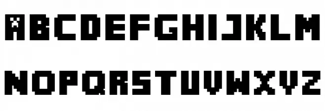 MineCrafter 2.0 Regular Schriftart Groß
