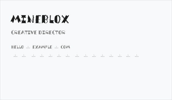 Mineblox Business Card