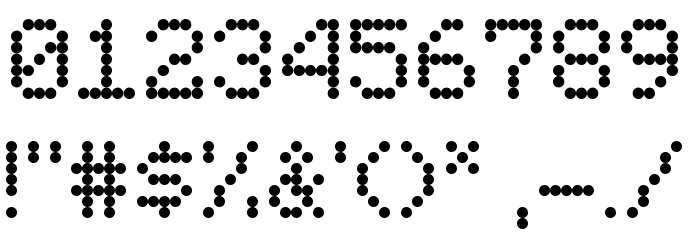 Minecart LCD Font OTHER CHARS