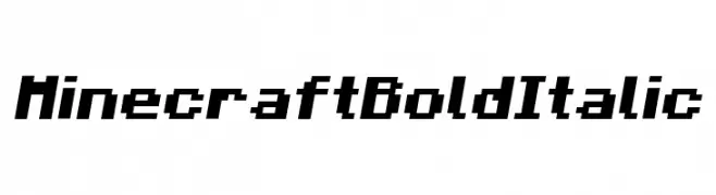 Minecraft Bold Italic  フリーフォントのダウンロード