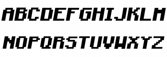 Minecraft Bold Italic 字体 大写