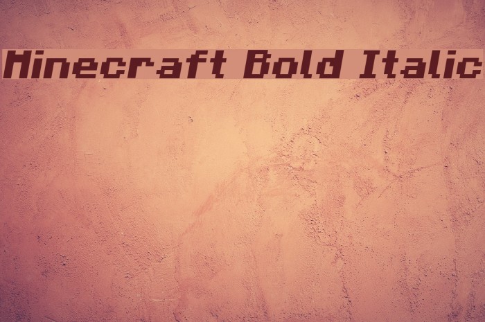 Minecraft Bold Italic Font examples