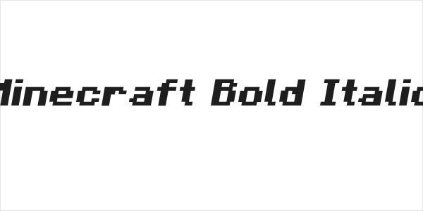 Minecraft Bold Italic Logo